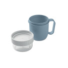 Taza de desayuno para llevar con doble recipiente Taza de desayuno para llevar con doble recipiente