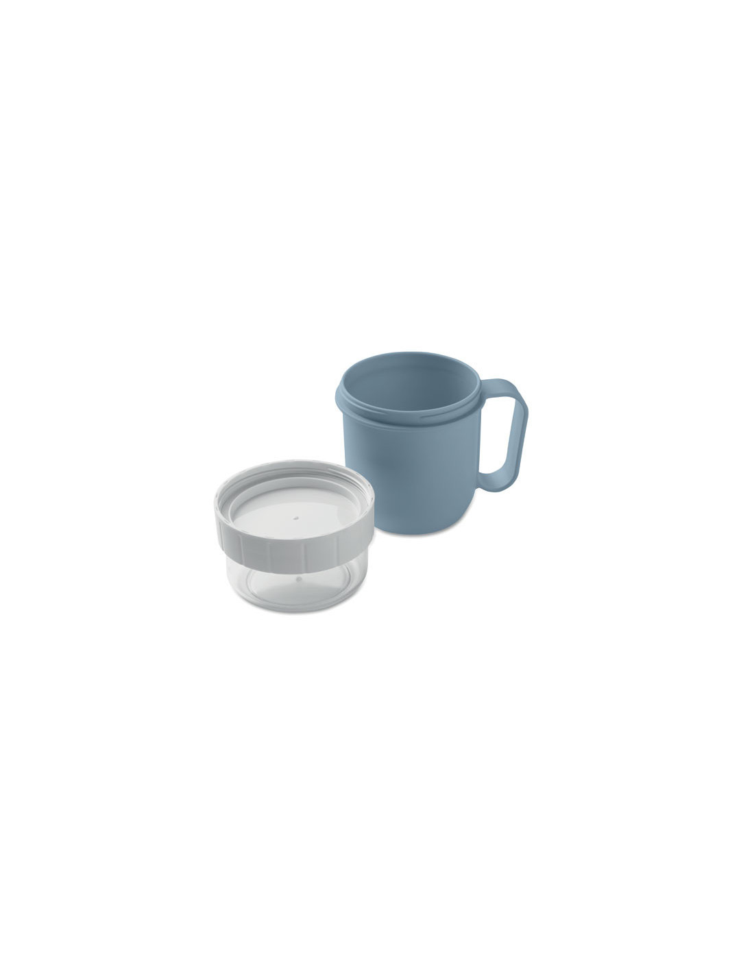 Taza de desayuno para llevar con doble recipiente Taza de desayuno para llevar con doble recipiente