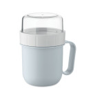 Taza de desayuno para llevar con doble recipiente Taza de desayuno para llevar con doble recipiente
