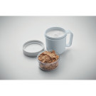 Taza de desayuno para llevar con doble recipiente Taza de desayuno para llevar con doble recipiente