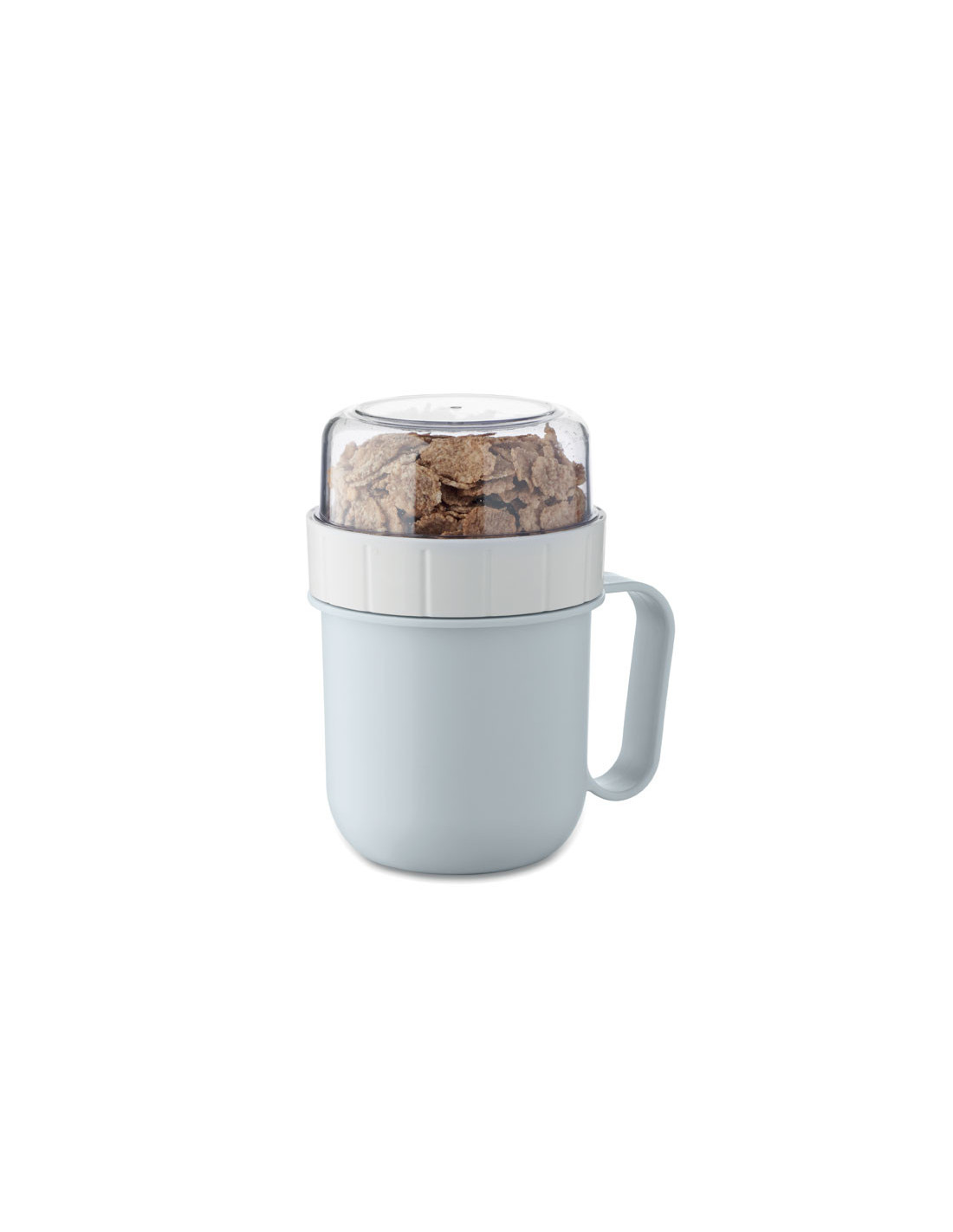 Taza de desayuno para llevar con doble recipiente Taza de desayuno para llevar con doble recipiente