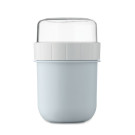 Taza de desayuno para llevar con doble recipiente Taza de desayuno para llevar con doble recipiente