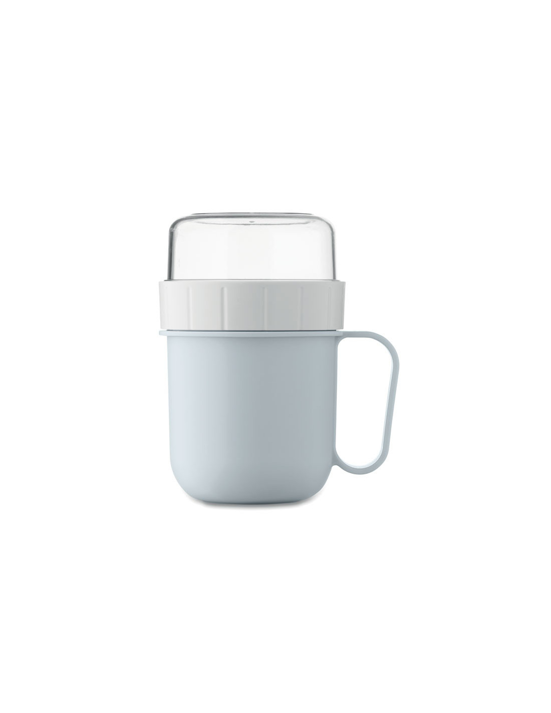 Taza de desayuno para llevar con doble recipiente Taza de desayuno para llevar con doble recipiente