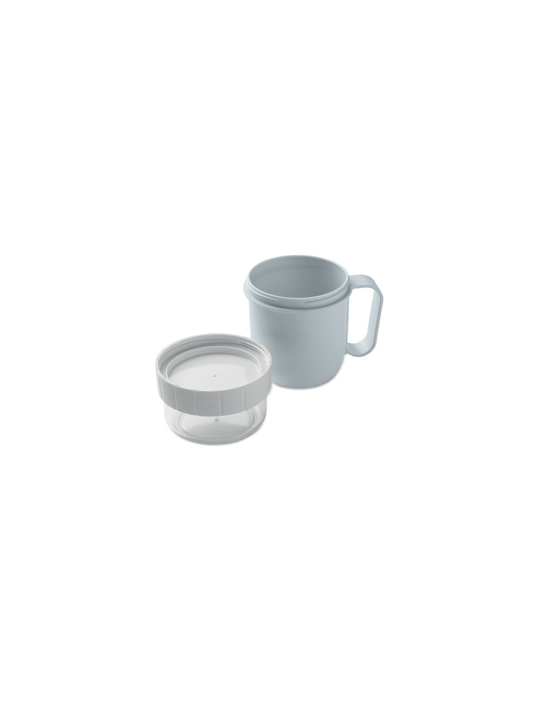 Taza de desayuno para llevar con doble recipiente Taza de desayuno para llevar con doble recipiente