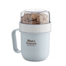 Taza de desayuno para llevar con doble recipiente Taza de desayuno para llevar con doble recipiente