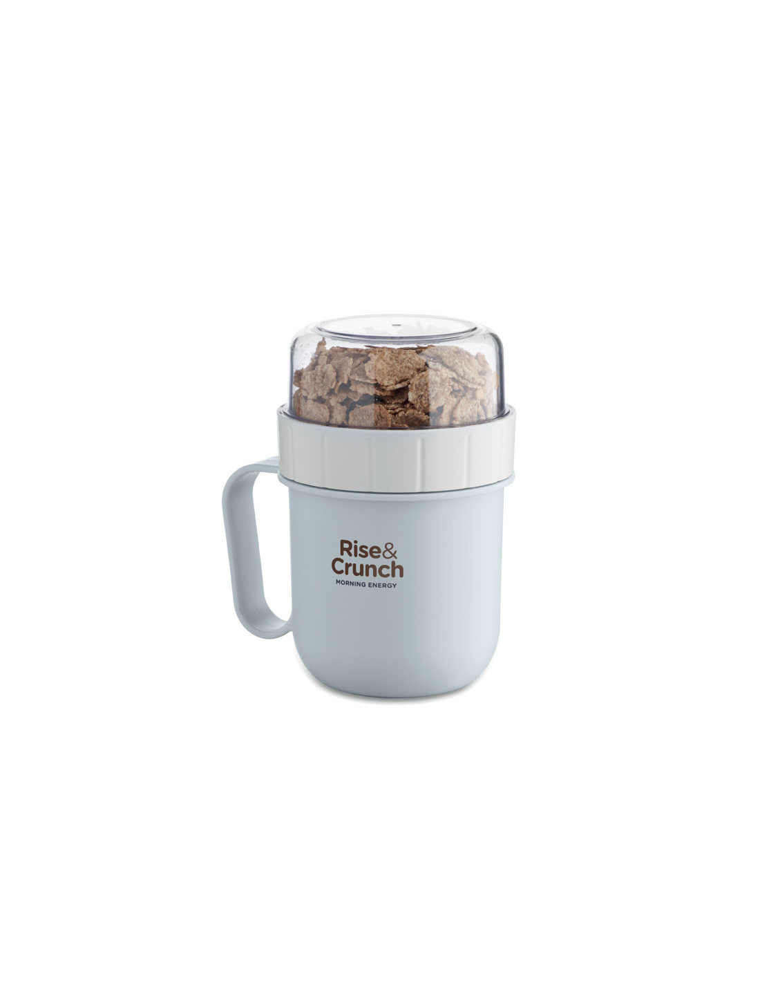 Taza de desayuno para llevar con doble recipiente Taza de desayuno para llevar con doble recipiente