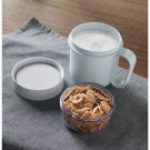Taza de desayuno para llevar con doble recipiente Taza de desayuno para llevar con doble recipiente