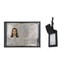 Set de viaje con funda de pasaporte y etiqueta para equipaje Set de viaje con funda de pasaporte y etiqueta para equipaje