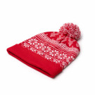 Gorro navideño de punto acrílico con pompón Gorro navideño de punto acrílico con pompón