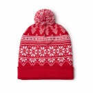 Gorro navideño de punto acrílico con pompón Gorro navideño de punto acrílico con pompón