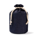 Neceser cilíndrico de tejido vaquero