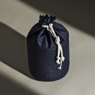 Neceser cilíndrico de tejido vaquero