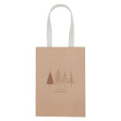 Bolsa de regalo pequeña de papel kraft con asas de algodón