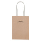 Bolsa de regalo pequeña de papel kraft con asas de algodón