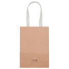 Bolsa de regalo pequeña de papel kraft con asas de algodón