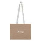 Bolsa de regalo grande de papel kraft con asas de algodón