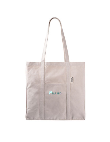 Bolsa tote de canvas reciclado con asas reforzadas Bolsa tote de canvas reciclado con asas reforzadas