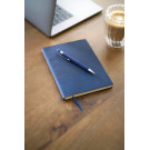 Set de libreta A5 de PU reciclado y bolígrafo de aluminio reciclado