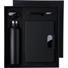 Set de regalo de botella térmica con bolígrafo y libreta reciclados