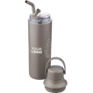 Botella termo 500ml con pajita y doble tapa