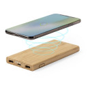 Powerbank de bambú con carga inalámbrica 6000 mAh
