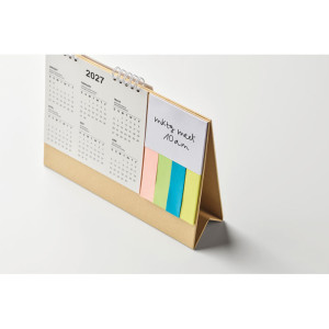 Calendario de sobremesa de 4 años con notas adhesivas 2