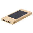 Powerbank de bambú con carga solar 4000 mAh