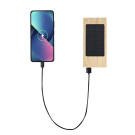 Powerbank de bambú con carga solar 4000 mAh