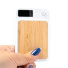 Batería externa inalámbrica de bambú y ABS reciclado 5000 mAh