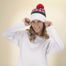 Gorro navideño con luces y pompón