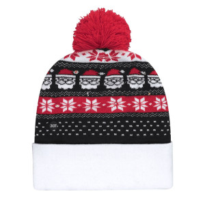 Gorro navideño con luces y pompón 2