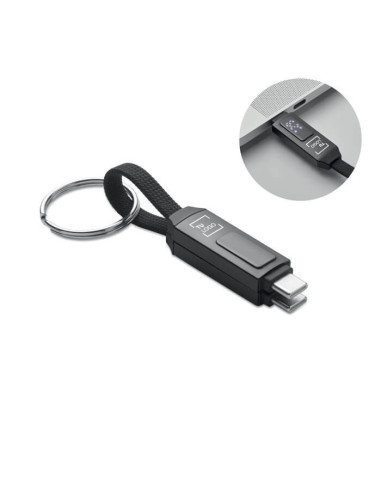 Cable USB-C y llavero con cierre magnético