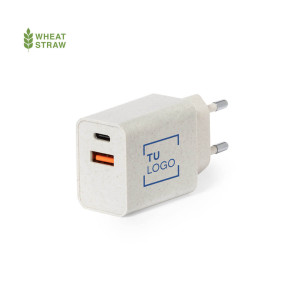 Cargador USB de Fibra de Trigo Carga Rápida