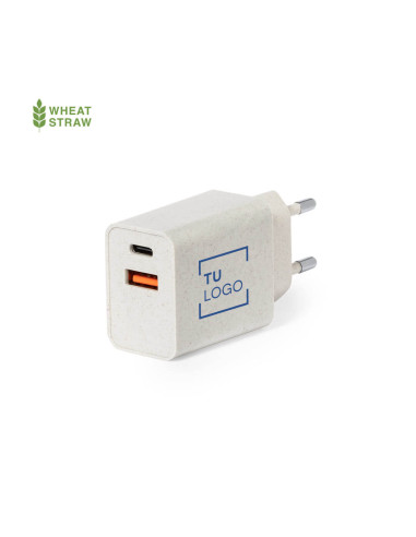 Cargador USB de Fibra de Trigo Carga Rápida