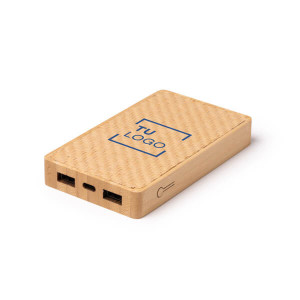 Power bank de bambú y fibras naturales