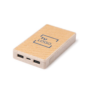 Power Bank de fibra de trigo y base de fibras naturales