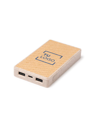 Power Bank de fibra de trigo y base de fibras naturales