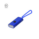 Linterna de aluminio reciclado con 3 leds y asa de silicona