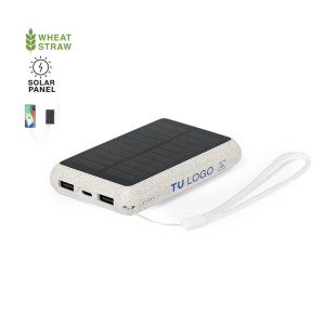 Batería Auxiliar Externa 5000 mAh Solar Eco de Fibra de Trigo