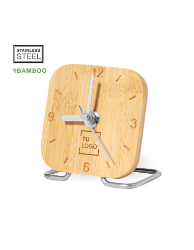 Reloj de Bambú para Escritorio | Regalos de Oficina