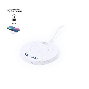 Cargador Inalámbrico Circular de Piedra Natural 15W