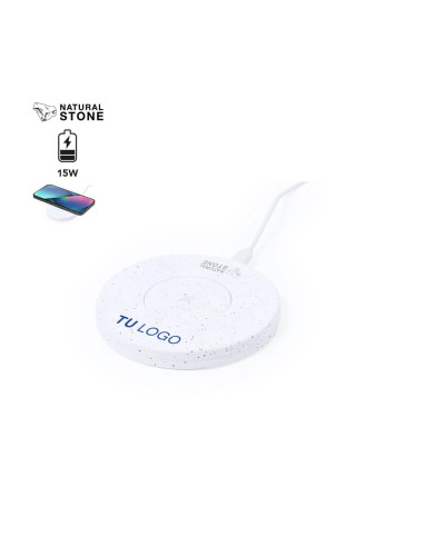 Cargador Inalámbrico Circular de Piedra Natural 15W