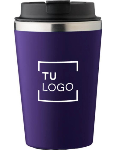 Vaso de acero inoxidable 350ml con tapa