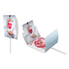 Piruleta de corazón sin azúcar personalizada a todo color