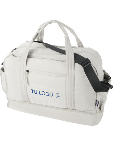 Bolsa de viaje de lona de poliéster reciclado GRS con zapatero 30L