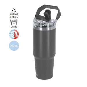 Vaso térmico de doble pared 900ml con asa de transporte