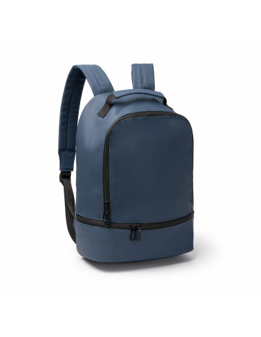 Mochila de piel sintética con zapatero 15L