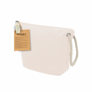 Neceser de algodón reciclado con cordón de transporte