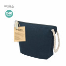 Neceser de algodón reciclado con cordón de transporte