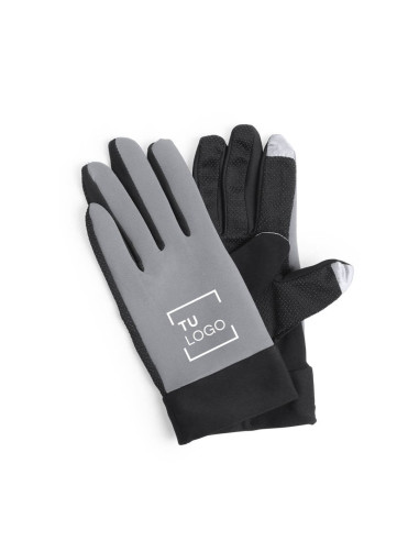 Guantes deportivos bicolor con palma antideslizante